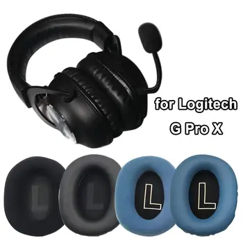 1 Пара Сменных Амбушюр-подушек для наушников Logitech G Pro X Headset, Кожаный Наушник, Ушной чехол, Амбушюры с Шумоподавлением