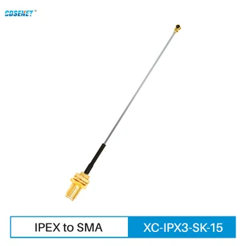 10 шт./лот Кабель-адаптер IPEX-SMA CDSENET XC-IPX3-SK-15 IPEX-3-SMA-K Кабель 15 см Для антенны беспроводного модуля