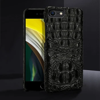 100% Натуральный Чехол для телефона из крокодиловой кожи для iPhone SE 2020 13 14 Pro Max 12 Mini 12 11 Pro X XS Max XR 7 8 Plus Роскошный Чехол