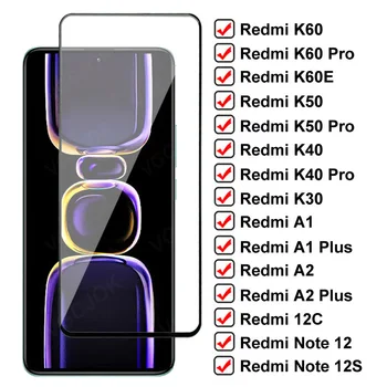 11D Полностью Закаленное Стекло Для Xiaomi Redmi 12C A1 A2 Plus Защитная Пленка Для экрана Redmi K30 K40 K50 K60 K60E Note 12 Pro Защитное Стекло