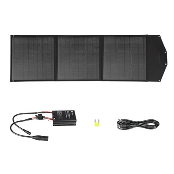 120 Вт Складной набор солнечных панелей Type-C DC USB Порт Солнечная панель от 18 В до 48 В для зарядки аккумулятора на открытом воздухе, блок питания для мобильного телефона