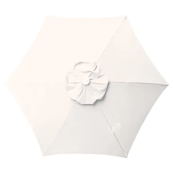 1203 Пуш-ап 8,5-дюймовый зонт для патио Market, 100% полиэстер, белый, 102,00x102,00x96,00 дюймов