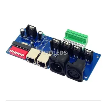 1шт 4-Канальный контроллер Easy dmx512, декодер, Диммер, модуль полосы RGBW, Узел сброса DMX-NET-K-4CH-BAN