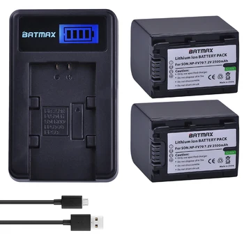 2 упаковки, 2500 мАч, NP-FV70, NP FV70, NPFV70 аккумуляторы и ЖК-USB зарядное устройство для Sony NP-FV50, FV30 HDR-CX230, HDR-CX150E, HDR-CX170, CX300 Z1