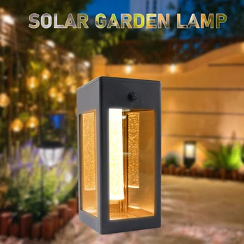 2 шт./лот, новейший солнечный настенный светильник с хрустальным пузырьковым стеклом, водонепроницаемая садовая лампа для украшения теплым светом на открытом воздухе
