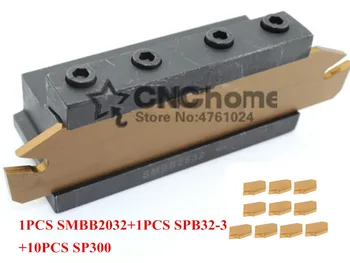 20 мм черешок SPB32-3 1 шт. + SMBB2032 1 шт. + SP300 NC3020/NC303030 10 шт. = 12 шт./компл. NC3020/NC3030 Обрабатывающий стальной токарный инструмент с ЧПУ