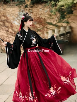 2022 азиатский традиционный женский костюм ханфу, платье феи, комплект одежды для китайских народных танцев, ретро-сцена для косплея принцессы династии Тан