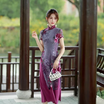 2023 Весенне-летнее новое вьетнамское официальное китайское платье Ципао Cheongsam Aodai, улучшенное женское повседневное платье Чонсам для женщин, сезон весна-лето