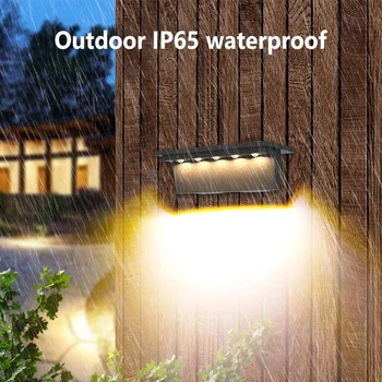 2023 Новые 2шт светодиодные Солнечные настенные светильники Открытый Ip65 Водонепроницаемый Ландшафтный Садовый светильник для Патио Забор Двор Вилла