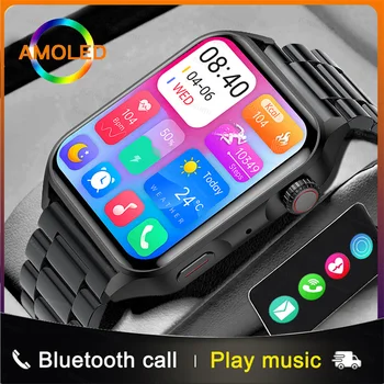 2023 Новые Умные Часы Для Мужчин И Женщин AMOLED Экран Bluetooth Вызов Всегда отображает время Спортивные Смарт-часы HeartRate Для Android ios