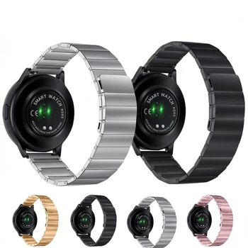 22 мм 20 мм Металлический Ремешок Для Samsung Watch 3/4/S3/Active 2 Huawei Watch 3/GT3 Браслет С магнитной петлей Для Amazfit GTR/Stratos Correa