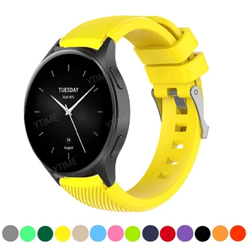 22 мм Силиконовый ремешок Для Xiaomi MI Watch S1 Active/Цветной 2-полосный браслет Galaxy Watch 3 45 мм/Mi watch S2 42 мм 46 мм Ремешок для часов