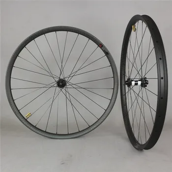 29er 35 × 25 мм карбоновые диски XC, 12K матовые велосипедные колеса с прямым усилением, 6-болтовая стойка, 1420 спиц, велосипедные колеса