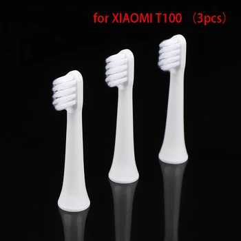 3 шт. Звуковая Электрическая зубная щетка для XIAOMI T100, отбеливающие мягкие сменные головки, насадки с чистой щетиной