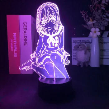 3D ночник Sakurajima Mai с сенсорным датчиком Аниме Манга для декора спальни, Милый цветной подарок на день рождения, светодиодная лампа, подарок для малышей