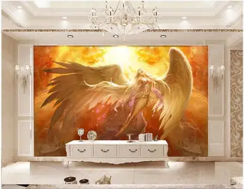3d обои на заказ фото Нарисованные от руки фэнтезийные крылья ангела 3d настенные фрески обои для стен 3 d гостиная домашний декор