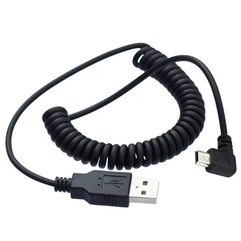 40 см USB 2.0 Штекер к MINI USB 2.0 Штекер 90 Градусов mini USB Угол наклона Вверх или вниз Влево или вправо Выдвижной кабель для передачи данных