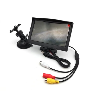 5-Дюймовый автомобильный монитор LCD HD Цифровой 2-полосный видеовход для камеры заднего вида DVD VCD
