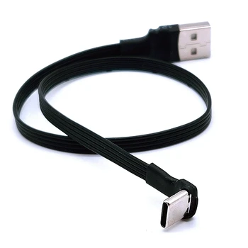 5 см-300 см ультратонкий колено type-c кабель для передачи данных провод USB 2.0 двойное колено зарядное устройство po кратковременный портативный 1 М 2 М 3 М 0,5 М 0,3 М 0,2 М