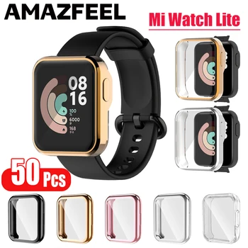 50 шт./упак. Защитный Чехол Для Xiaomi Mi watch Lite Smart Watch Защитный Чехол TPU Силиконовый Бампер Redmi Mi Watch Lite
