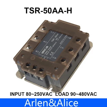 50AA TSR-50AA-H Трехфазный высоковольтный тип SSR входной сигнал 80 ~ 250VAC нагрузка 90-480VAC однофазное твердотельное реле переменного тока