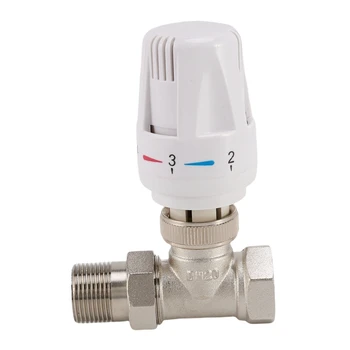 5x3/4-дюймовый Латунный термостатический клапан радиатора прямого Типа DN20 Автоматический клапан регулирования температуры напольного отопления