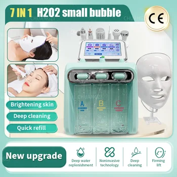 6 в 1 Hydra Косметологическая машина для дермабразии H2o2 Мелкопузырчатый Пилинг для очищения лица с маской Hydro Machine