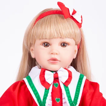 60 СМ Кукла-Реборн, Куклы Принцессы для малышей, Длинные Светлые Волосы, Реалистичная Кукла Bebe, Игрушки-Реборн для Девочек, Подарок на День ребенка