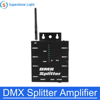 8-Полосный Беспроводной DMX 512 3-Контактный Изолированный Усилитель-разветвитель с Беспроводным приемопередатчиком DMX для Освещения сцены DJ Disco