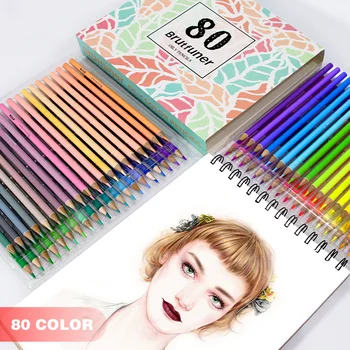80 Цветных Карандашей для рисования Профессионалов Наборы цветных карандашей Детский набор цветных Карандашей для профессионального рисования Цветными ручками