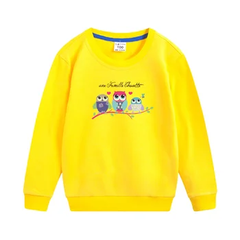 Aimi Lakana/Детская Толстовка с рисунком Совы, милый Пуловер для маленьких девочек, Весенне-осенняя верхняя одежда, Повседневная Одежда