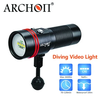ARCHON diving video light подводный УФ-/красно-белый свет для фотосъемки дайвинга СВЕТОДИОДНЫЙ Встроенный аккумуляторный фонарик для дайвинга