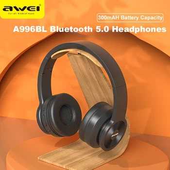 Awei A996BL Игровые Гарнитуры Bluetooth 5,0, Беспроводные Стереонаушники HIFI Handfree, Накладные Складные Беспроводные/Проводные Наушники