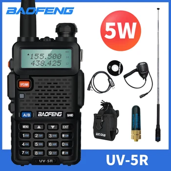 Baofeng UV 5R Радио 5 Вт Двухдиапазонный УКВ UHF UV-5R Портативная рация Дальнего Действия 10 км Радио Comunicador Рация Walkie Walkman