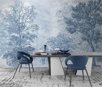 beibehang Пользовательские фотообои blue forest Woods обои для гостиной Обои для спальни 3D настенные обои домашний декор