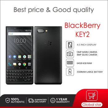 BlackBerry KEY2 Восстановленный Оригинальный разблокированный мобильный телефон 64 ГБ 6 ГБ оперативной памяти 12-мегапиксельная камера Бесплатная доставка