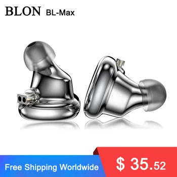 BLON BL-Max Наушники 10 мм Карбоновые + 6 мм Легкие С Двойным Динамическим Драйвером Проводные Наушники Hi-FI Гарнитура Earbud Monitor blon max bl03