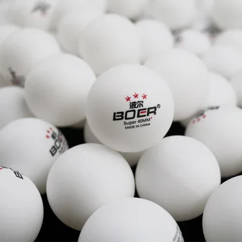 BOER 1 упаковка 100 шт. Настольные теннисные мячи с тремя звездочками, ABS 40 + шариков, пластиковые мячи для пинг-понга, прочные, высокоэластичные, долговечные