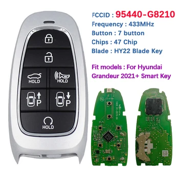 CN020258 Оригинальная печатная плата с 7 Кнопками Smart Key Для Hyundai Grandeur 2021 + 47 Чипов 433 МГц HITAG 3 Номер детали 95440-G8210 Keyless Go