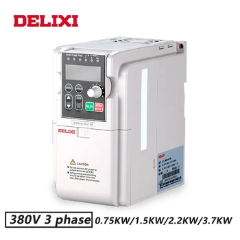 DELIXI 380 В 0,75 кВт/1,5 кВт/2,2 кВт/3,7 кВт 3-фазные Входные Инверторные приводы для регулирования скорости двигателя 50 Гц 60 Гц Преобразователь частоты постоянного тока VFD