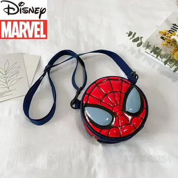 Disney Spider-Man 2022, Новая детская сумка-мессенджер с героями мультфильмов для мальчиков и девочек, сумка-мессенджер на одно плечо, кошелек для монет для мальчиков