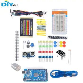 DIYmall 2560 R3 Обучающий набор для Начинающих для Arduino Starter Kits Светодиодный Набор Рождественский Подарок Эксперимент