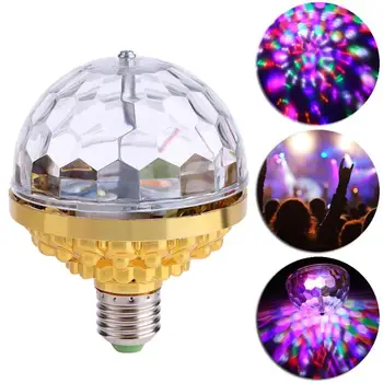 E27 Вращающийся волшебный шар, RGB светодиодная лампа, сценический светильник, свет для дискотеки, лазерный проектор, DJ, Рождественская волшебная сценическая лампа