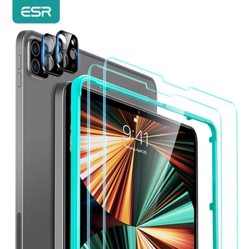 ESR для iPad Pro 12,9 2021 Защитная пленка для экрана камеры для iPad Pro 11 2021 2020 Пленки Len для iPad Pro 2021 Комплект защиты стекла