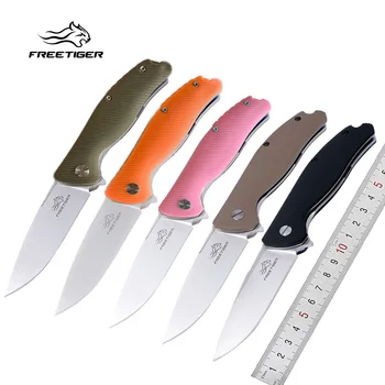 FREETIGER FT801 420 Складной Нож с ручкой из нейлонового волокна из нержавеющей стали, для выживания на открытом воздухе, милый розовый карманный нож EDC, инструмент