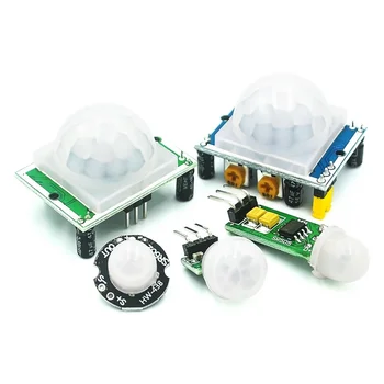 HC-SR501 Отрегулируйте ИК-пироэлектрический инфракрасный датчик движения PIR Модуль детектора для Arduino для комплектов Raspberry Pi + чехол