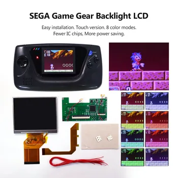 HISPEEDIDO Замена экрана ЖК-дисплея с сенсорным управлением с подсветкой для Sega Gear G, комплекты модов, аксессуары 
