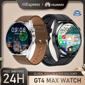 Huawei GT4 MAX Умные Часы Для Мужчин Женщин GPS Трекер Беспроводное Зарядное Устройство Bluetooth Вызов NFC Мониторинг сердечного Ритма Водонепроницаемые Спортивные Часы
