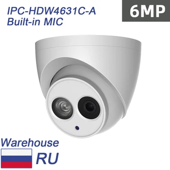 IP-камера Dahua 6MP IPC-HDW4631C-A, 4MP IPC-HDW4433C-A, IPC-HDW4431C-A со встроенным микрофоном h.265 PoE, ИК-камера видеонаблюдения