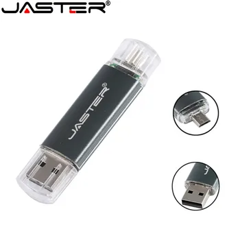 JASTER 2 в 1 Флешка Двойного Назначения 4 ГБ USB Флэш-накопитель 8 ГБ Черный 16 ГБ U-диск 2,0 32 ГБ Для автомобиля и телевизора 64 ГБ Бесплатные подарки для фотосъемки логотипов